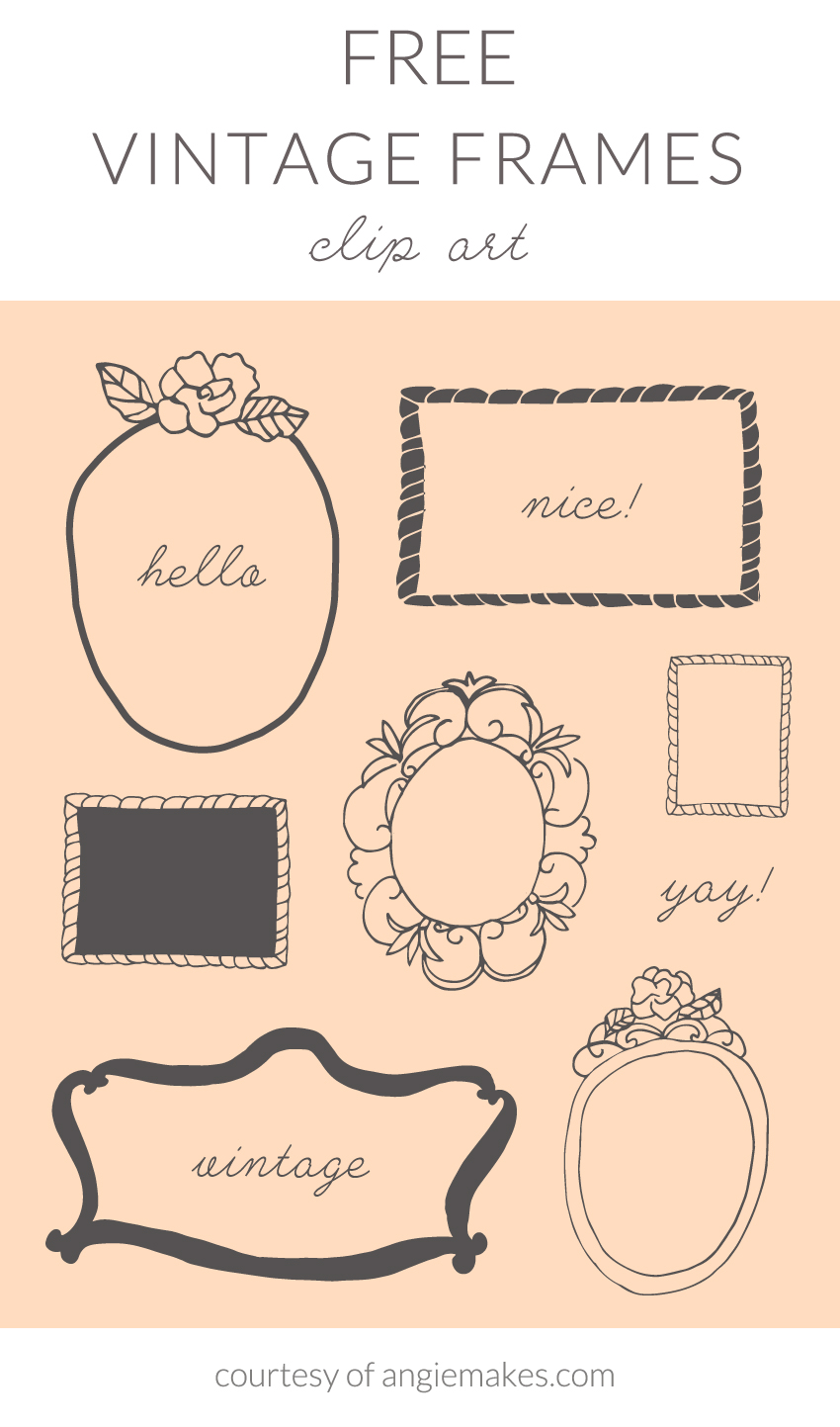 Free Vintage Frame Clip Art - Angie Makes | angiemakes.com