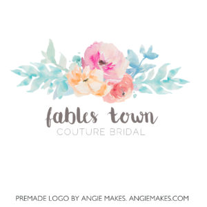 Hand Painted Watercolor Flower Logo | angiemakes.com