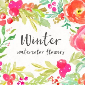 Watercolor Winter Flowers | angiemakes.com