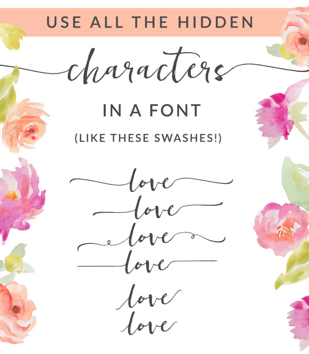 How to Use Private Use Area Characters in Font. | angiemakes.com