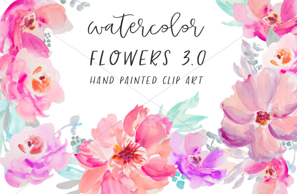 Watercolor Flowers Images Clip Art | angiemakes.com