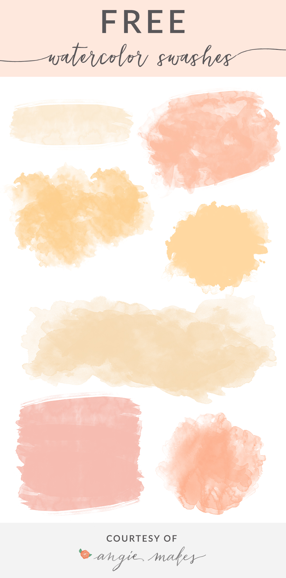 Free Watercolor Swash Backgrounds | angiemakes.com