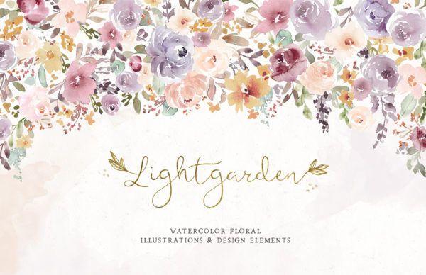 Lightgarden Watercolor Clip Art